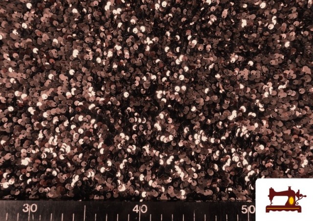 Comprar online Tela de Punto Martelé Con Lentejuelas Rosa Palo