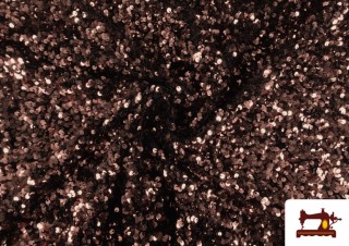 Venta online de Tela de Punto Martelé Con Lentejuelas Rosa Palo