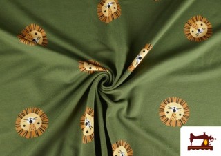 Comprar Tela de Sudadera French Terry Estampado Leones