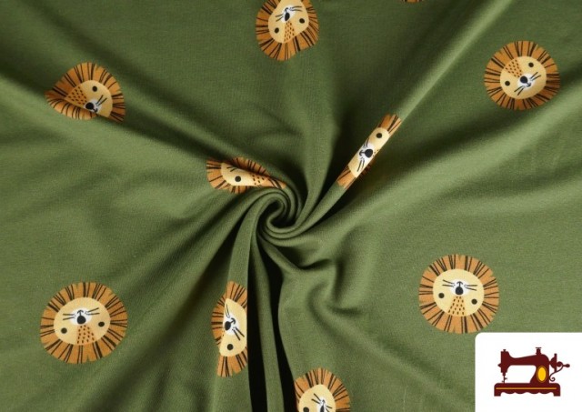Comprar Tela de Sudadera French Terry Estampado Leones Comprar Tela de Sudadera French Terry Estampado Leones
