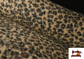 Tela Baguilla Curly Rizado Animal Print Leopardo