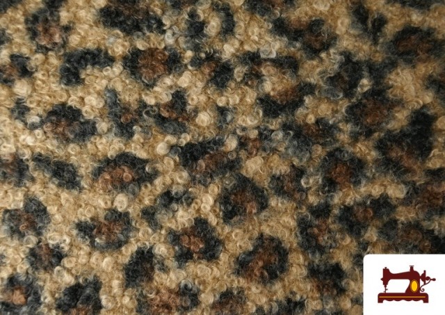 Venta de Tela Baguilla Curly Rizado Animal Print Leopardo