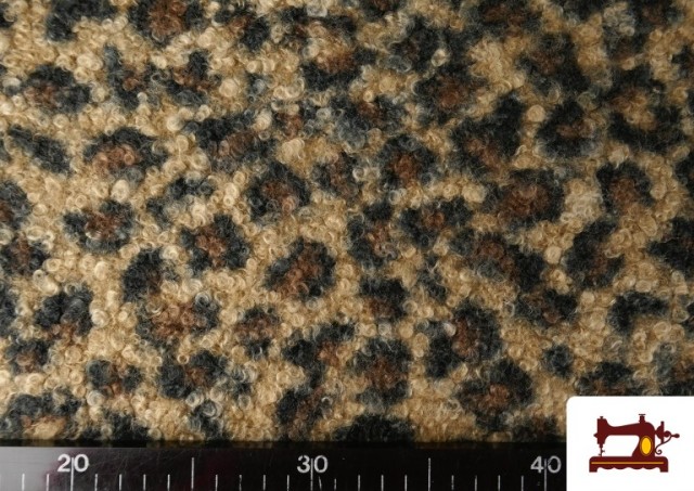 Comprar online Tela Baguilla Curly Rizado Animal Print Leopardo