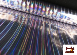 Tela de Polipiel Skai Iridiscente Brillante Efecto Espejo Metalizada