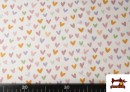 Comprar online Tela de Algodón Corazones Multicolor Infantil