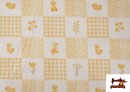 Venta de Tela de Algodón Dibujos Patitos Amarillo Infantil Bebés