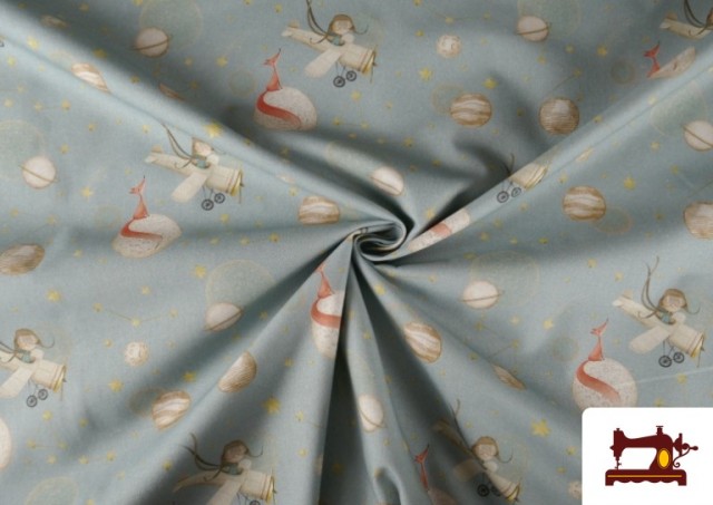 Tela de Algodón Dibujos Infantil Estilo Vintage Cuentos Clásicos