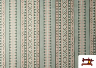 Tela de Algodón Étnica Con Colores Pastel