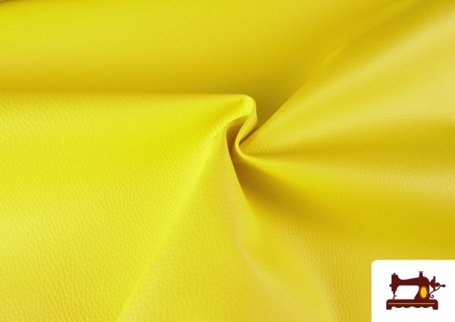 Tela Polipiel Símil Escai Colores Ecopiel color Amarillo