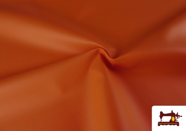 Tela Polipiel Símil Escai Colores Ecopiel color Naranja