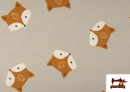 Venta de Tela de Sudadera French Terry Estampado Zorros Infantil