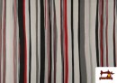 Telas de Rayas para Decoración Rojas y Negras