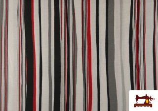 Telas de Rayas para Decoración Rojas y Negras