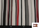 Comprar online Telas de Rayas para Decoración Rojas y Negras