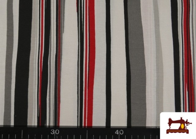 Comprar online Telas de Rayas para Decoración Rojas y Negras