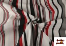 Telas de Rayas para Decoración Rojas y Negras