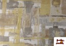 Comprar online Tela de Loneta Estampado Pintura Abstracta Irregular color Beige