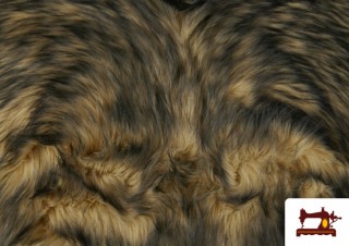 Tela de Pelo Lobo para Disfraces Medievales y Vikingos Color Marrón