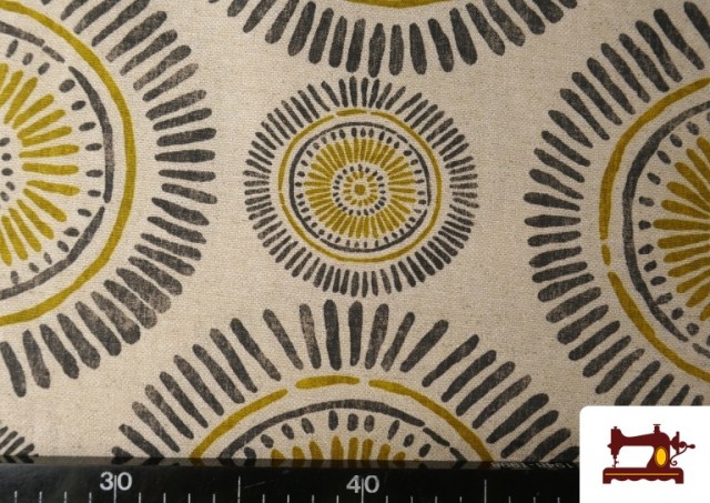 Comprar Tela de Loneta Estampado Círculos Étnicos