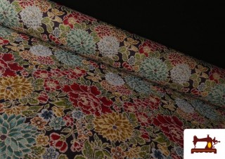 Tela de Gobelino Tejido Estampado Flores Clásicas