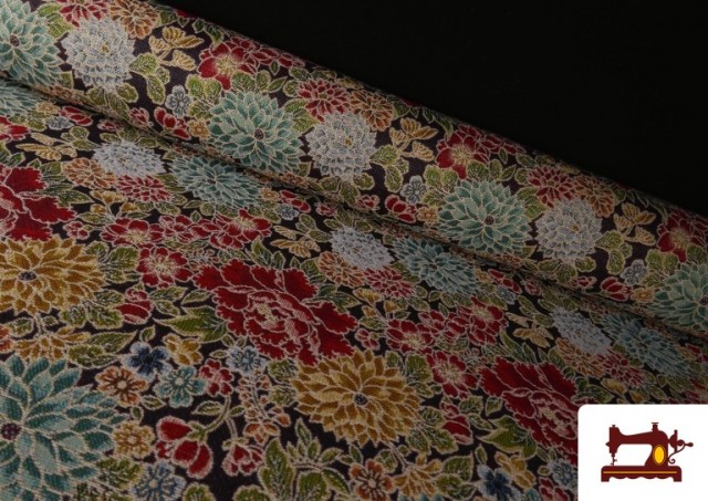 Tela de Gobelino Tejido Estampado Flores Clásicas