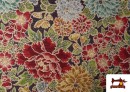 Venta de Tela de Gobelino Tejido Estampado Flores Clásicas