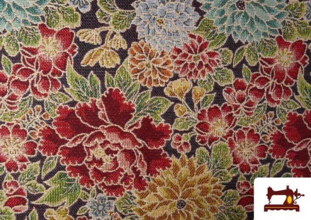 Venta de Tela de Gobelino Tejido Estampado Flores Clásicas