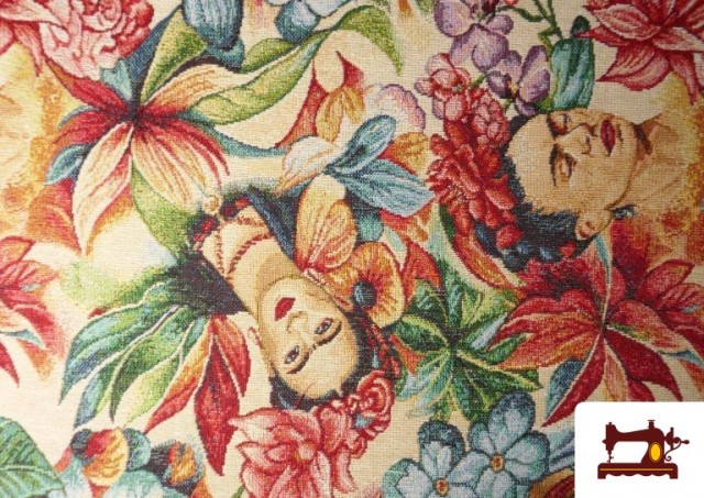 Venta de Tela de Gobelino Tejido Estampado Frida Khalo