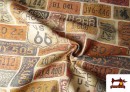 Tela de Gobelino Tejido Estampado Matrículas