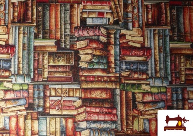 Comprar Tela de Gobelino Tejido Estampado Librería