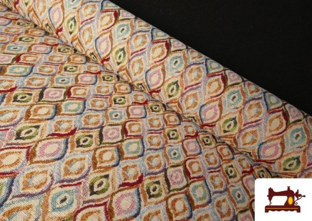 Tela de Gobelino Tejido Estampado Multicolor