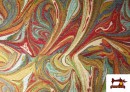 Venta de Tela de Gobelino Tejido Estampado Aguas Multicolor