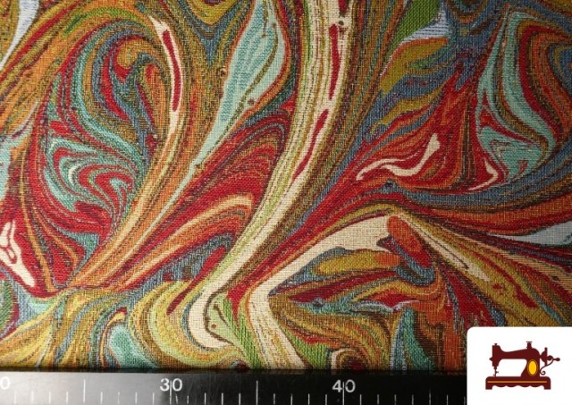 Comprar online Tela de Gobelino Tejido Estampado Aguas Multicolor