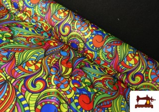 Tela de Stretch Estampado Multicolor