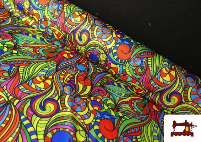 Tela de Stretch Estampado Multicolor