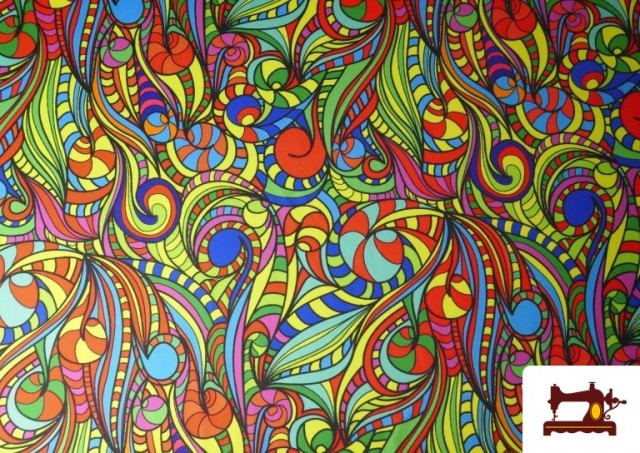 Comprar Tela de Stretch Estampado Multicolor