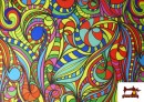 Venta de Tela de Punto de Lycra Estampado Multicolor