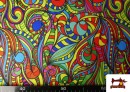 Comprar online Tela de Punto de Lycra Estampado Multicolor