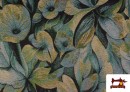Comprar Tela de Gobelino Tejido Estampado Flores color Azul