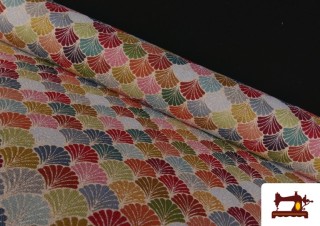 Tela de Gobelino Tejido Abanicos De Colores