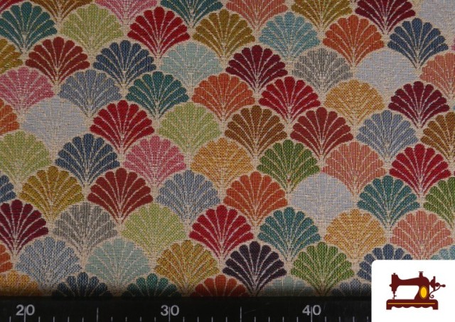 Comprar online Tela de Gobelino Tejido Abanicos De Colores