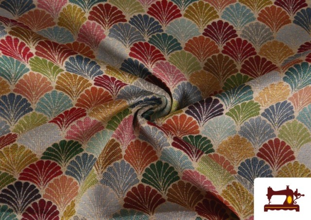 Tela de Gobelino Tejido Abanicos De Colores