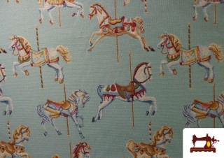 Comprar Tela de Gobelino Tejido Caballos de Feria