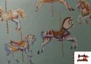 Venta de Tela de Gobelino Tejido Caballos de Feria