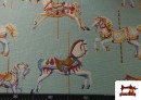 Comprar online Tela de Gobelino Tejido Caballos de Feria