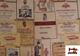 Tela de Gobelino Tejido Etiquetas de Vino