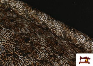 Tela de Punto de Licra Estampado Leopardo Animal Print