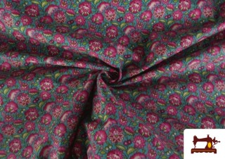 Tela de Algodón Floral Clásico color Rosa