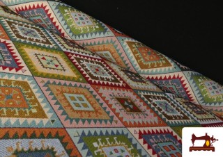 Tela de Gobelino Tejido Rombos Étnicos