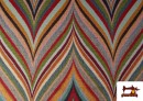 Venta de Tela de Gobelino Tejido Multicolor Zic-Zac color Rojo